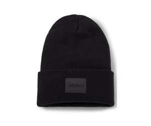 HUGO Bonnet en coton avec étiquette logotée - Style Xevon_B, 50551508 Noir pcs.