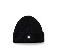 Hugo Bonnet Homme Xola Metal – Laine vierge, badge à logo revisité – Noir Taille 55-60