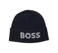 Hugo - Bonnet Imprimé Mélange de Laine - Homme - Accessoires - Noir - Taille: ONE Size