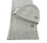 HUGO Bonnet tricoté gris clair pour femme - Sarmi Set Medium Grey 277111 Taille unique