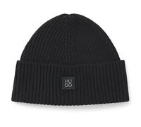 Hugo Bonnet Homme Xola Metal – Laine vierge, badge à logo revisité – Noir Taille 55-60