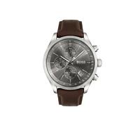 Hugo Boss 1513476 Montre Chronographe Homme - Cuir Marron, Cadran Gris 44 mm