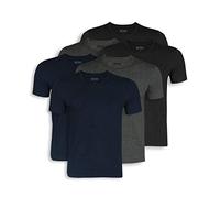 Hugo Boss 50325887 Lot de 6 t-shirts, style business, à col rond, pour homme, - 497 bleu/gris/noir., S