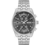 BOSS Montre Chronographe à Quartz pour Homme Collection SKYTRAVELLER avec Bracelet en Acier Inoxydable Gris - 1514151