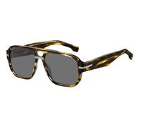HUGO BOSS Boss 1718/S Sunglasses, Marrone A Righe, 57/15/150 Men's