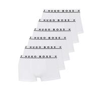 HUGO BOSS Boxers caleçons pour hommes 10146061 50325403 lot de 6, taille de sous-vêtements : L ; Article : -100 blanc