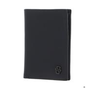 HUGO BOSS Étui pour carte de crédit gris en cuir pour homme - Double B Card Case Saffiano Grey 325375