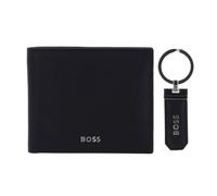 HUGO BOSS Étui pour carte de crédit noir en cuir pour homme - Classic Grained Card Case 244296