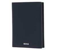 HUGO BOSS Étui pour carte d'identité bleu foncé en cuir pour femme et homme - Classic Grained Passport Case Dark Blue 244311