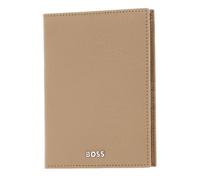 HUGO BOSS Étui pour carte d'identité brun clair en cuir pour femme et homme Classic Grained Passport Case Camel 258635