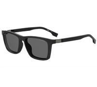 Hugo Boss Homme BOSS 1576/CS 807/M9 Montures optiques Injecté Noir Gris Carré Polarisé Clip-on