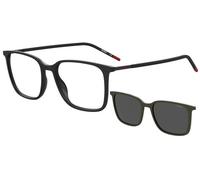 Hugo Boss Homme HG 1270/CS 807/IR Montures optiques Injecté Noir Gris Carré Clip-on