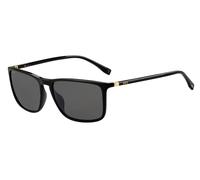 Hugo Boss Homme Hugo Boss BOSS 0665/S/IT 2M2/IR Lunettes de soleil Acétate Noir Gris Carré Normale