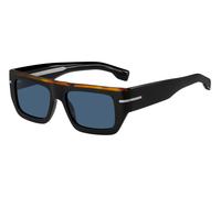 Hugo Boss Homme Hugo Boss BOSS 1502/S I62/KU Lunettes de soleil Acétate Noir / La Havane Bleu Carré