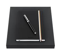 Hugo Boss HPHP254A Set d'écriture (stylo plume et bloc-notes A5) | Coffret cadeau