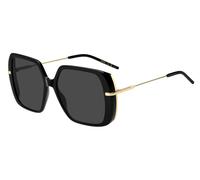 BOSS Lunettes de soleil en acétate noir à effet superposé avec branches dorées - Style BOSS 1782/S2M257IR, 58329990 Noir pcs.