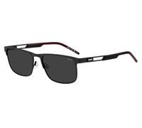 HUGO Lunettes de soleil noires avec logo en gomme - Style HG 1385/S00356IR, 58610175 Noir pcs.