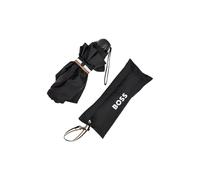 Hugo Boss Iconic Mini Parapluie de Poche en Polyester Noir - Dimensions Ouvert: Longueur 56 cm, Diamètre 90 cm - HUG321A