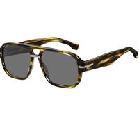 HUGO BOSS Lunettes de Soleil BOSS 1718/S KVI STRIPED BROWN 57/15/150 Homme