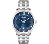 BOSS Elite 1513895 - Homme - Analogique - Quartz - Stainless steel - Verre minéral