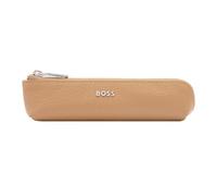 BOSS Étui à stylos en cuir grainé camel avec lettres logo - Style Small pen case Classic Grained Camel, 58218940 Beige pcs.