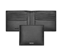 HUGO BOSS Portafogli Classic Smooth Nero, Pelle di pecora, 8 slot, Multi-slit, B