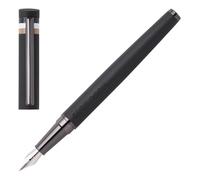BOSS Stylo-plume noir à logo avec capuchon à rayures emblématiques - Style Fountain pen Loop Black Iconic, 58131040 Noir pcs.