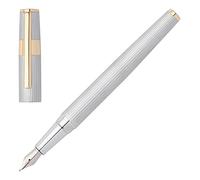 HUGO BOSS Stylo Plume Gear Pinstripe Argent/Or