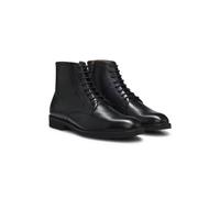 HUGO Bottines à lacets en cuir avec fermeture éclair latérale - Style Ginsby_halb_pllt, 50573066 Noir 43