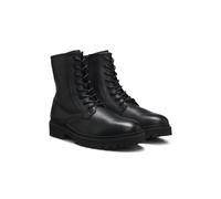 HUGO Bottines à lacets en cuir lisse avec fermeture éclair latérale - Style Draven_Zipb_lt, 50573033 Noir 39