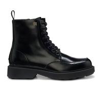HUGO Bottines en cuir à lacets avec logo en creux - Style Angey_LuBoot_aclt, 50573767 Noir 36