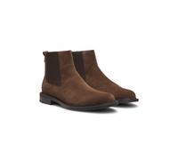 HUGO Bottines Chelsea en daim à logo gaufré - Style Lysander_cheb_sdel, 50569017 Marron 41