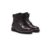 HUGO Bottines en cuir à bracelet matelassé et semelle crantée - Style Draven_halb_bo, 50552712 Marron foncé 43