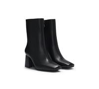 HUGO Bottines en cuir avec talon bloc - Style Ariela_Bootie_NAPU, 50531789 Noir 35