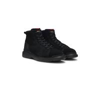 HUGO Bottines en cuir suédé avec finitions en cuir - Style Nash_halb_sdlt, 50568818 Noir 46