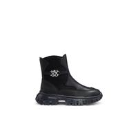 HUGO Bottines en cuir suédé et similicuir pour enfant - Style G00542/09B39, G00542 Noir 40