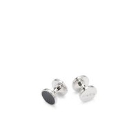 HUGO Boutons de manchette ronds à logo et insert en émail - Style E-TOKEEP-CUF, 50494881 Noir pcs.