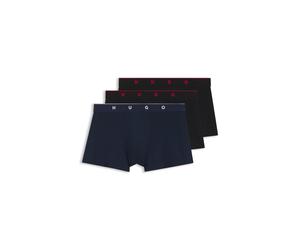 HUGO Boxer court en jacquard avec taille apparente - Style TRUNK TRIPLET TITAN, 50566294 Noir / Bleu M
