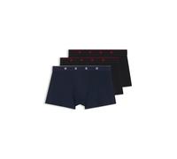 HUGO Boxer court en jacquard avec taille apparente - Style TRUNK TRIPLET TITAN, 50566294 Noir / Bleu XXL