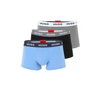 HUGO Lot de trois boxers courts en coton stretch - Style TRUNK TRIPLET PACK, 50532611 Noir / Gris / Bleu S