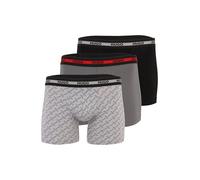 HUGO Boxers gris / gris foncé / rouge / noir, Taille S