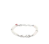 HUGO Bracelet de perles avec plaquette logo métallique - Style E-SHELLBEADS2-BRA, 50552604 Couleur argentée pcs.