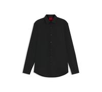 Hugo Chemise à manches longues Kenno 10181991 Slim Fit popeline de coton Noir 38 Homme