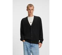 HUGO Cardigan Décontracté à structure côtelée - Style Sonnick, 50543776 Noir XL