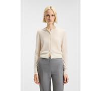 HUGO Cardigan en laine mérinos à col rond et logo revisité - Style Sfabri, 50550984 Blanc XL