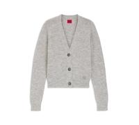 HUGO Cardigan Relaxed à logo brodé revisité - Style Sarendie, 50554919 Gris chiné S