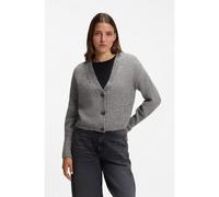 HUGO Cardigan Relaxed en laine texturée - Style Sirala, 50569399 Gris chiné XL