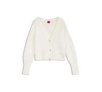 HUGO Cardigan Relaxed en laine texturée - Style Sirala, 50569399 Naturel XL
