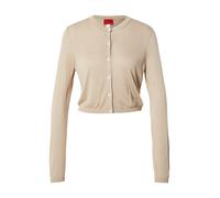 HUGO Cardigan court avec détail côtelé à l'arrière - Style Sessiry, 50561176 Brun chiné XS