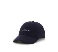 HUGO Casquette à profil bas en flanelle brossée à logo brodé - Style Mett-FL, 50571920 Bleu foncé pcs.